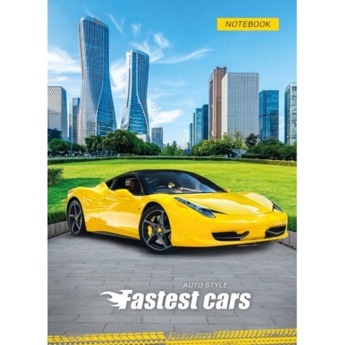 Блокнот «CARS» А6 на 176 аркушів у клітинку з ламінованою обкладинкою, в асортименті, ТМ Рюкзачок