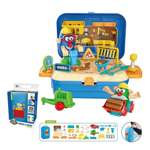 Набір для творчості, пластилін, формочки в наборі, у валізі 24х18х22,5 см