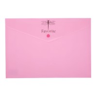 Папка - конверт «PASTEL» А4 на кнопці , рожева, ТМ Buromax