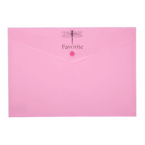 Папка - конверт «PASTEL» А4 на кнопці , рожева, ТМ Buromax