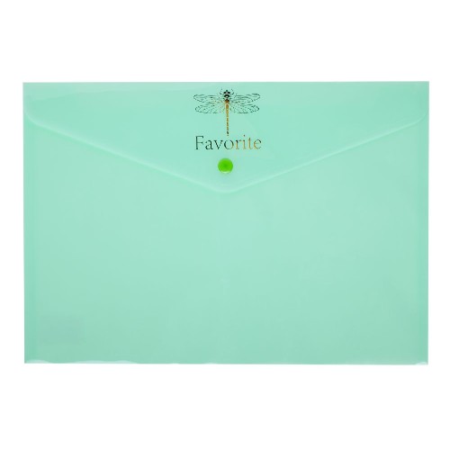 Папка-конверт «PASTEL» А4 на кнопці м'ятна, ТМ Buromax