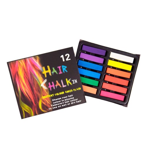 Крейда для волосся 12 штук у наборі, у коробці 11,5х10х2 см