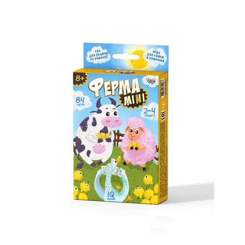 Гра настільна «Ферма Mini» розважальна, у коробці 15х9х2,5 см, ТМ Данко Тойс