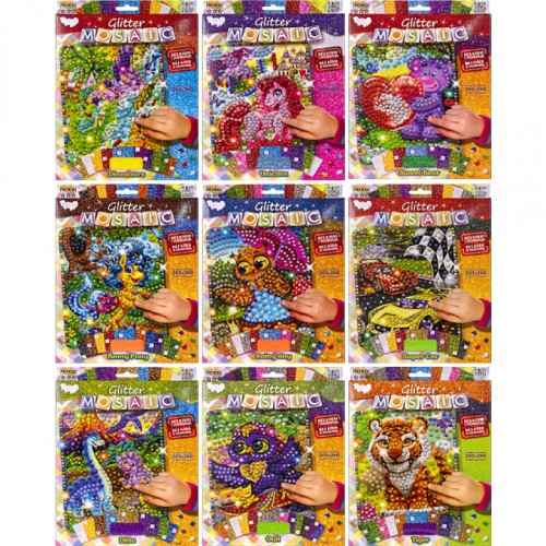 Креативна творчість «Блискуча мозаїка. Glitter Mosaic», в асортименті, ТМ Данко Тойс