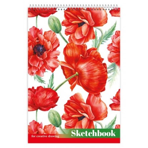 Скетчбук А5 на 30 аркушів 150 гр/м2 на спіралі, в асортименті, ТМ Рюкзачок