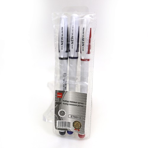 Набір гелевих ручок на 3 кольори 0,5 мм, ТМ J.Otten