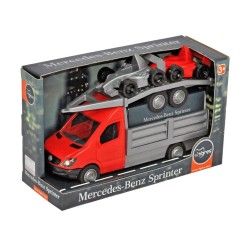Машина «Mercedes-Benz Sprinter» 17,5х28,11 см бортовий з лафетом червоний, у коробці, ТМ Тигрес