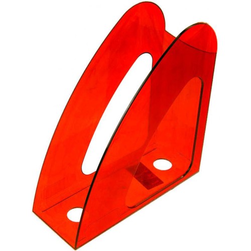 Лоток вертикальний, пластиковий «Веселка» Economix, яскраво - червоний