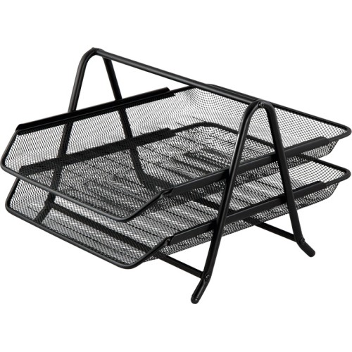 Лоток «2 в 1» горизонтальний металевий чорний 295х350х210 мм, ТМ Buromax