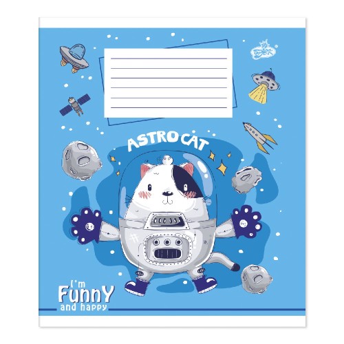 Зошит 12 арк., лінійка Brisk «Мультяшка» №2202