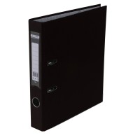 Папка-реєстратор «LUX» одностороння збірна 50 мм, PP, чорна, JOBMAX