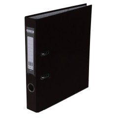 Папка-реєстратор «LUX» одностороння збірна 50 мм, PP, чорна, JOBMAX