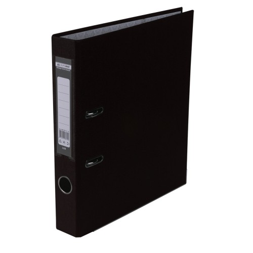 Папка-реєстратор «LUX» одностороння збірна 50 мм, PP, чорна, JOBMAX