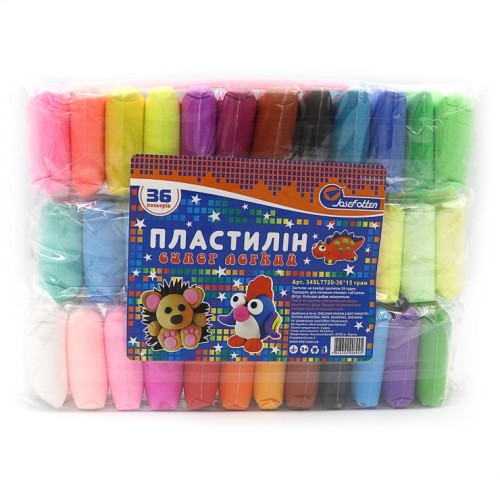 Пластилін «Супер легкий» на 36 кольорів зі стеками, ТМ Josef Otten