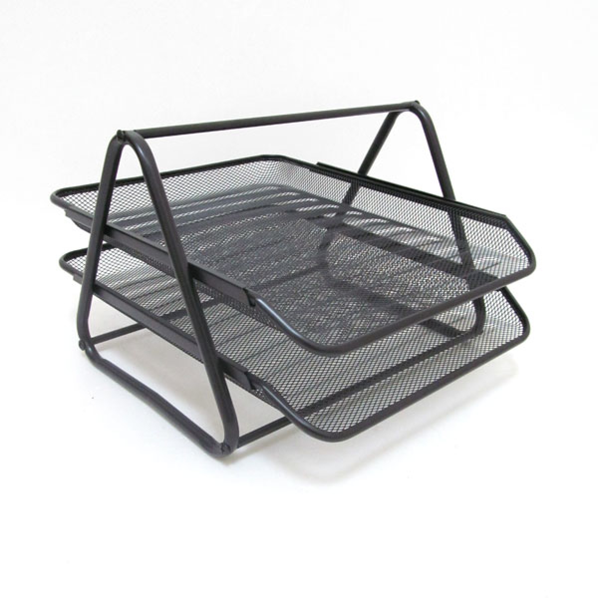 Лоток «Сітка» горизонтальний металевий на 2 відділення чорний 300х350 мм, ТМ J.Otten