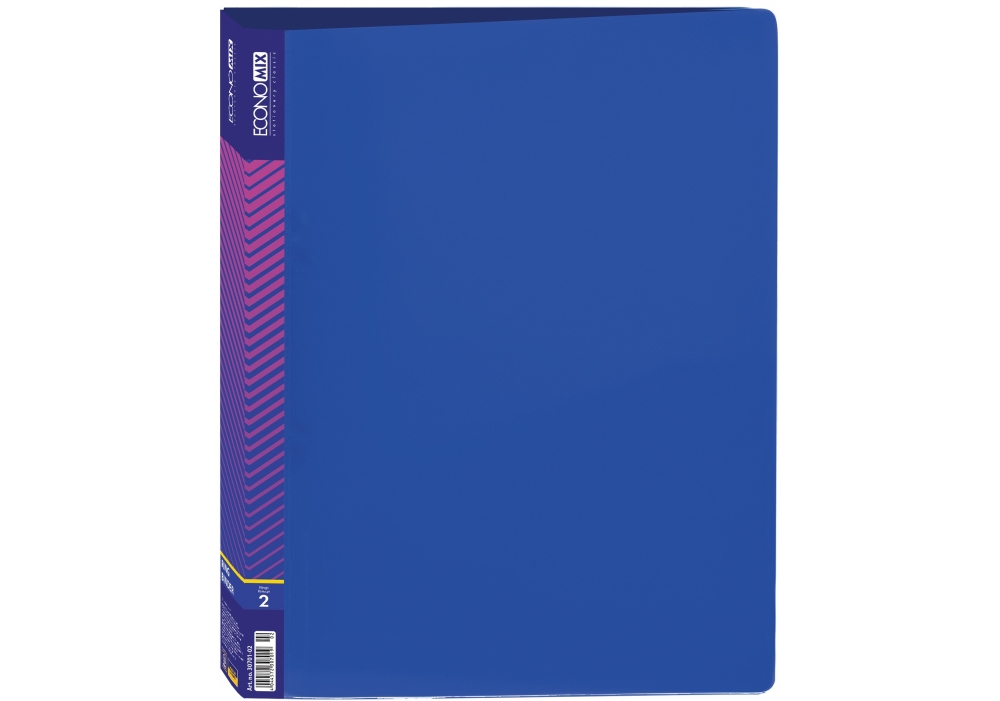 Папка пластикова А4 на 2 кільця синя, ТМ Economix