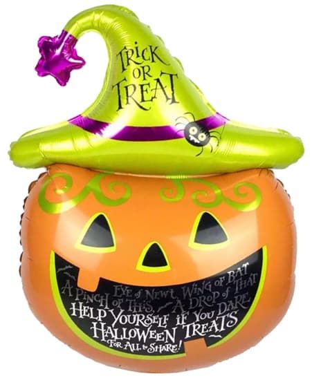 Кульки фольговані «Гарбуз Хеллоуїн» 72х45 см, ТМ Leader