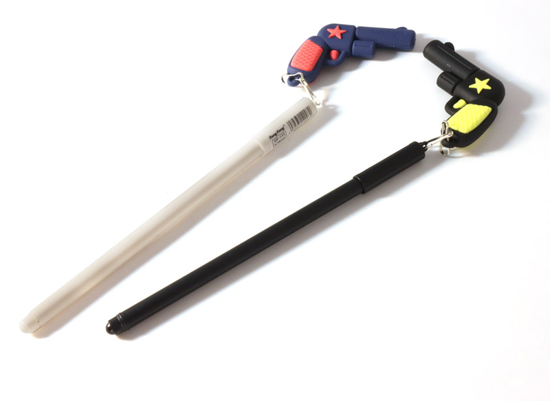 Ручка з брелком, гелева, синя, 0,38 мм, TM Leader