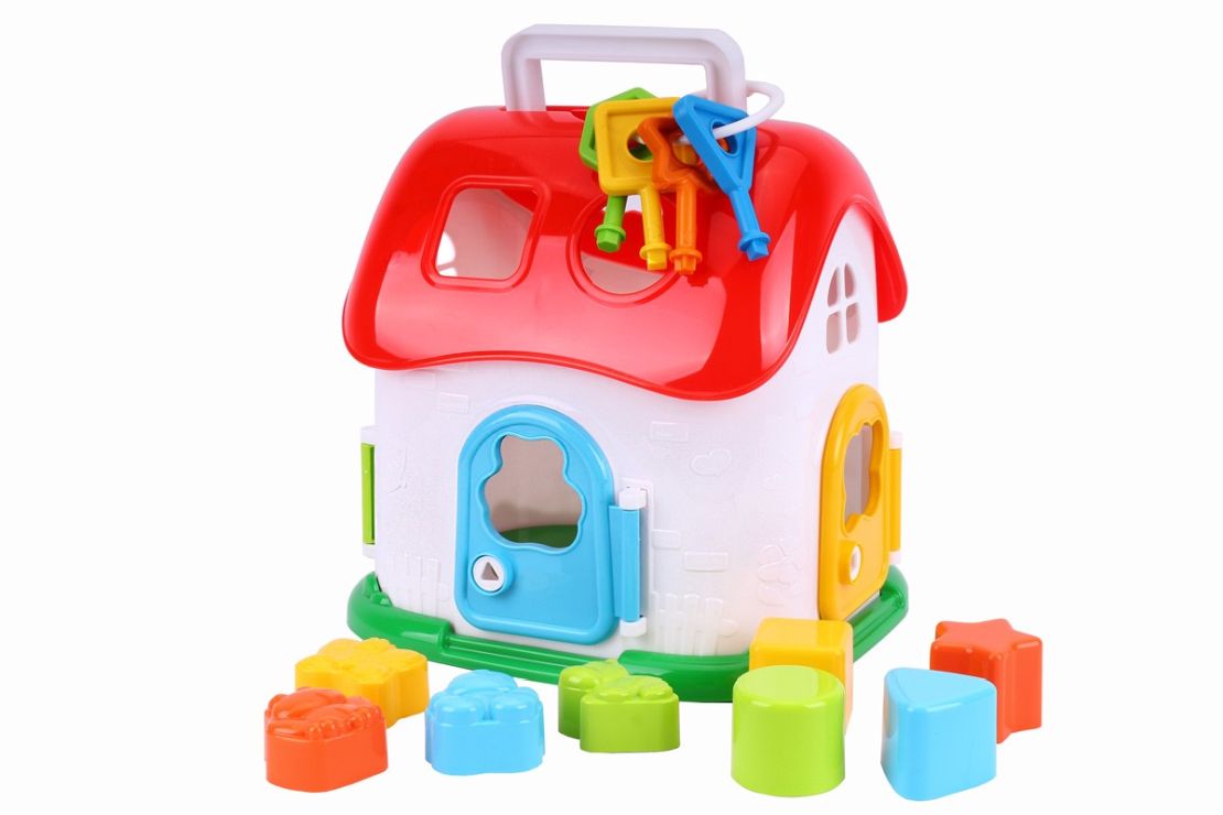 Сортер «Будиночок» з 12 деталей, у сітці 22х20х21 см, ТМ Технок