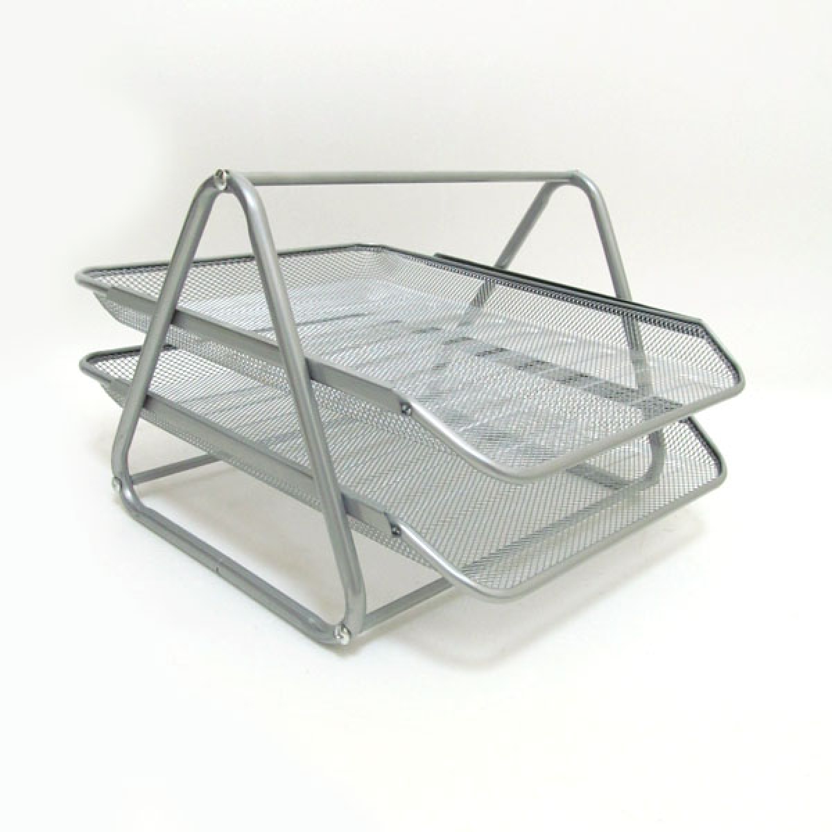 Лоток «Сітка» горизонтальний металевий на 2 відділення срібний 300х350 мм, ТМ J.Otten