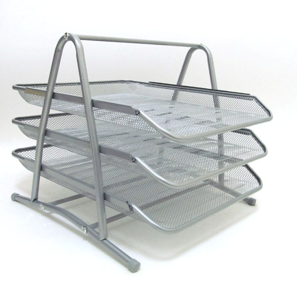 Лоток «Сітка» горизонтальний металевий на 3 відділення сріблястий 300х350 мм, ТМ J.Otten