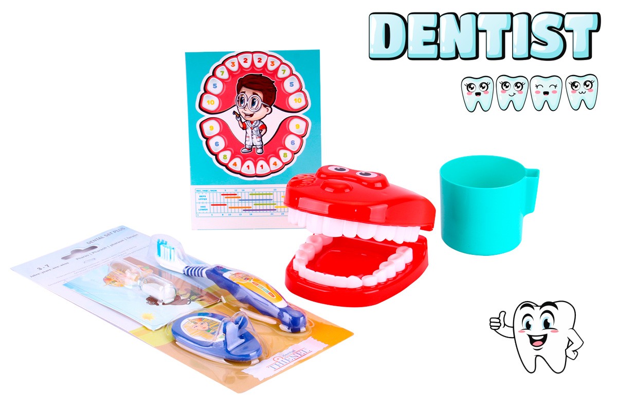 Набір «Лікар Стоматолог» з 4 предметів в сітці з картонною етикеткою 27х10х8 см, ТМ Технок