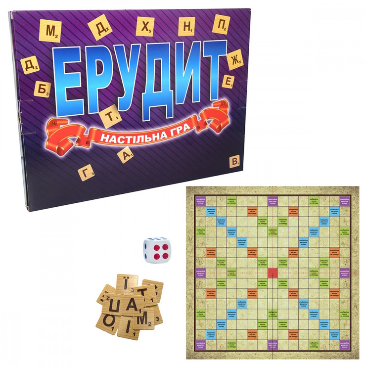Гра настільна «Ерудит», коробка 38х29х4 см, ТМ Strateg