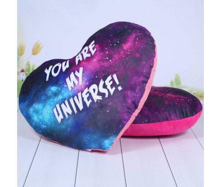 Подушка «Серце Космос» 29х30х10 см, ПП Копиця