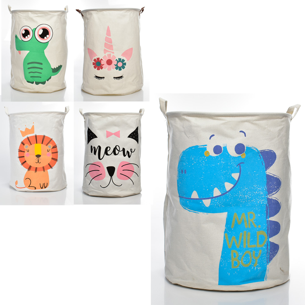 Кошик для іграшок 40х40х50 см з 2 ручка, в асортименті, у пакеті 41х42х2 см