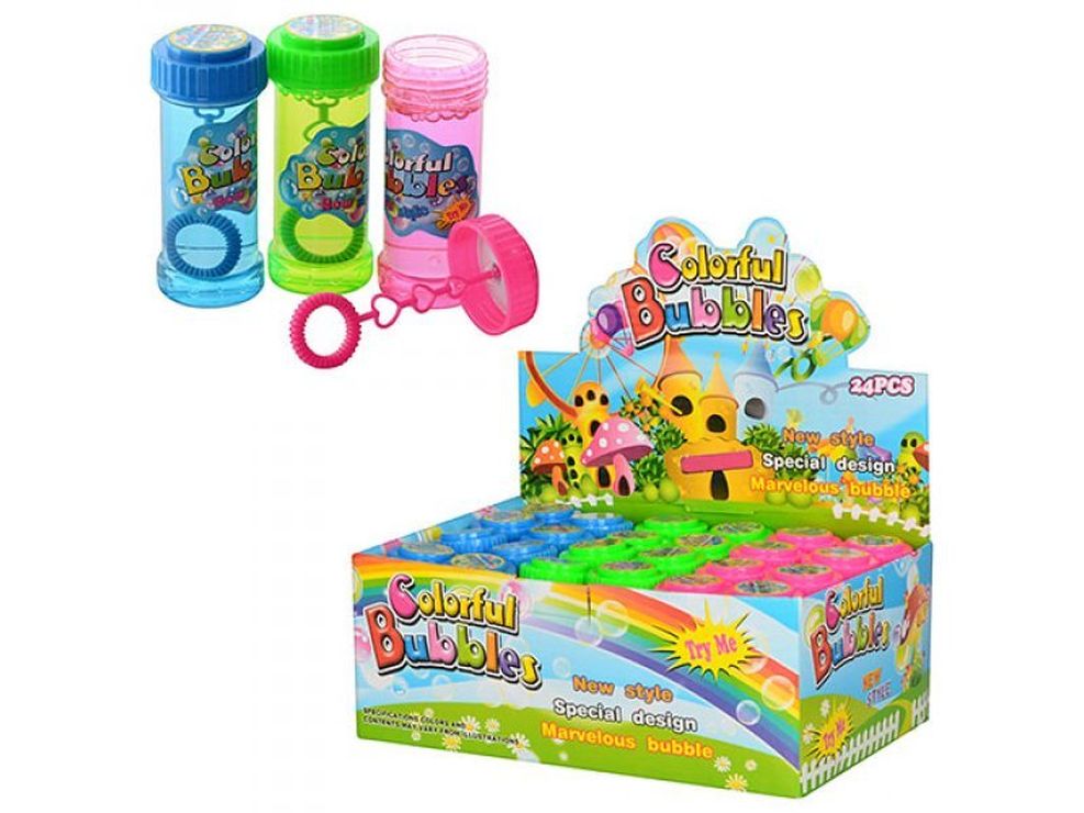 Мильні бульбашки 8,5 см 50 мл в асортименті, у дисплеї 24х16х9,5 см