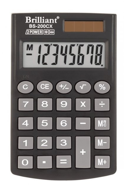 Калькулятор «Brilliant» 6,5х10 см, BS-200CX