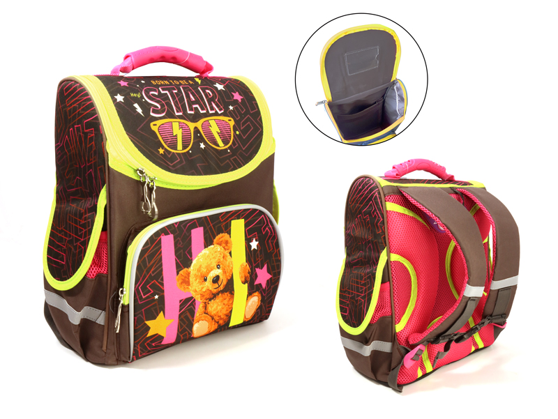 Ранець-короб «Плюшевий ведмедик», ортопедичний, 34х26х15 см, ТМ Space