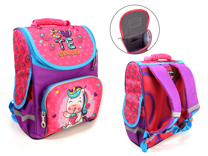 Ранець-короб «Милий єдиноріжка», ортопедичний, 34х26х15 см, ТМ Space