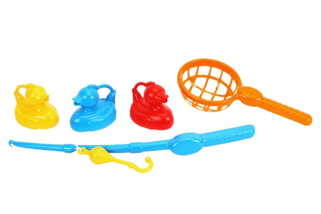 Набір для риболовлі з 6 предметів, у сітці 41х10,5х8 см, ТМ Технок