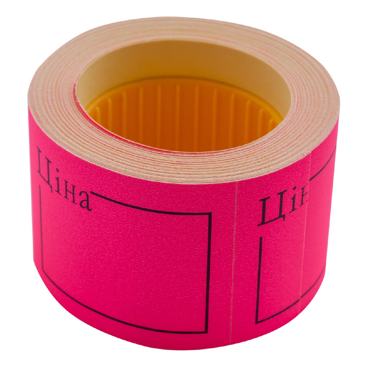 Етикетки-цінники «Ціна» 50х40 мм малинові, 150 шт., 6 м, зовнішня намотка, ТМ Buromax