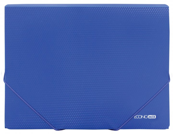 Папка А4 на гумках фактура «діамант», синя, ТМ Economix