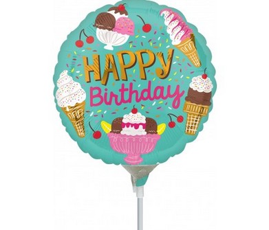 Кульки фольговані «Happy B-day» таблетка, 46 см, 10 штук в упаковці, ТМ Leader