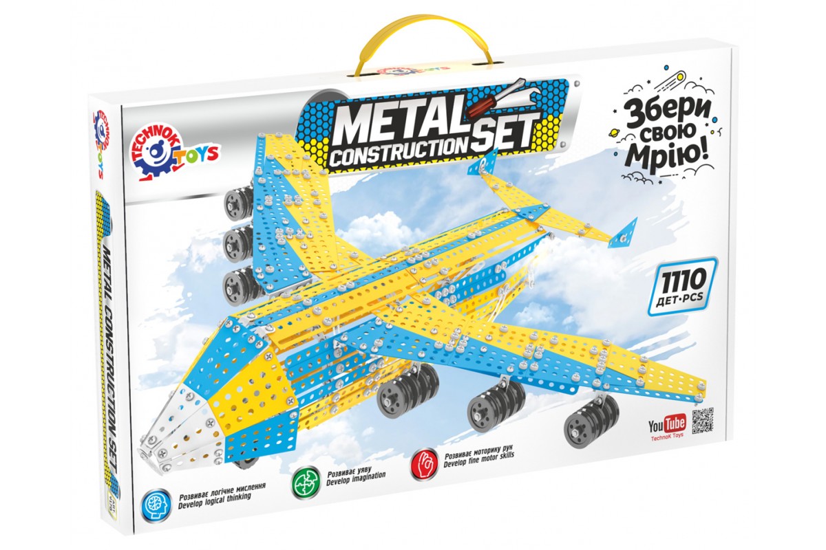 Конструктор металевий «Мрія» з 1110 деталей, у коробці 50,5х32х26 см, ТМ Технок