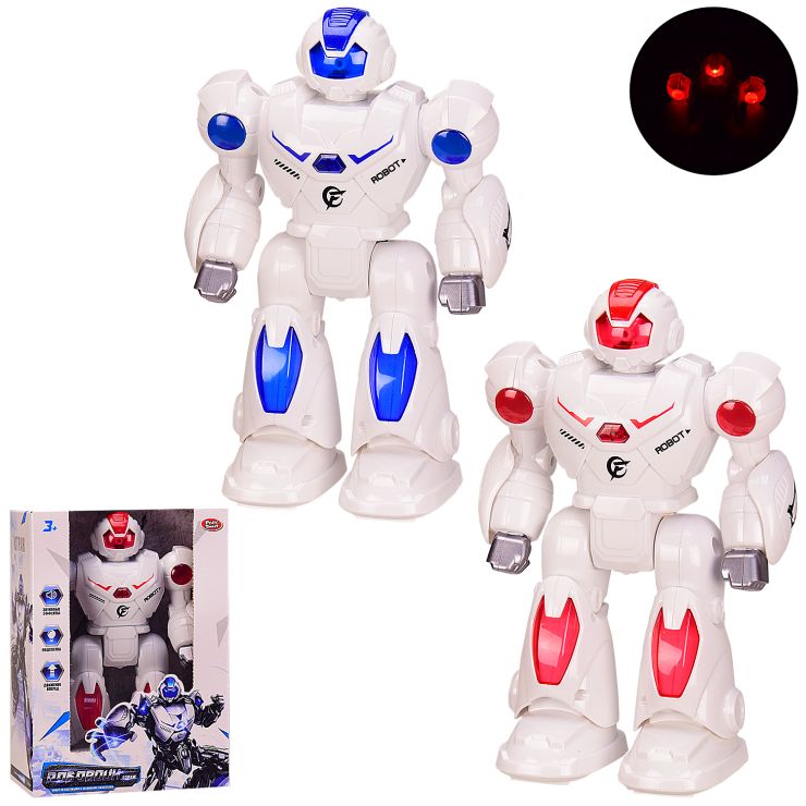 Робот «PLAY SMART» зі звуком та світлом, ходить, на батарейці, у коробці 16х9х23 см