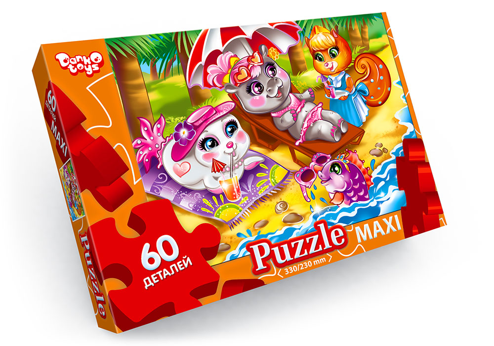 Пазли на 60 елементів максі , ТМ Данко Тойс