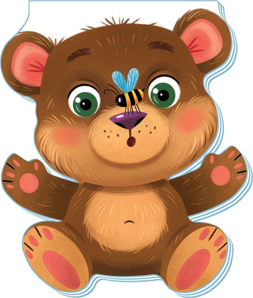 «Кумедні лапки. Ведмедик» на 10 сторінок з твердою обкладинкою 16х12,5 см, ТМ Ранок