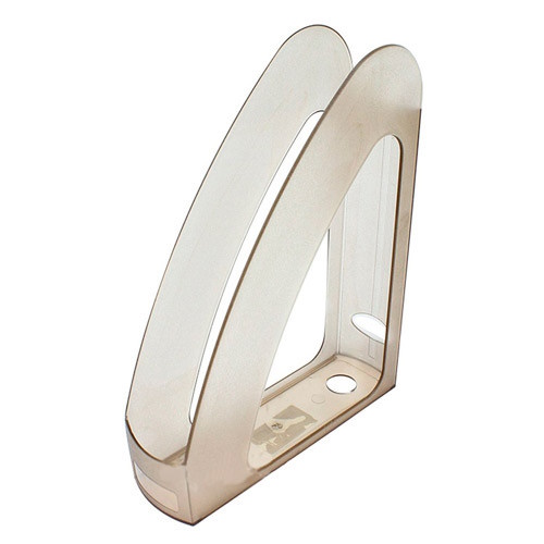 Лоток «Веселка» вертикальний пластиковий з передньою стінкой димчатий, 300х230х80 мм, JOBMAX