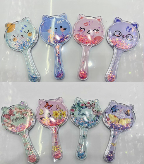 Дзеркальце 8,5 см з блискітками, в асортименті, у пакеті