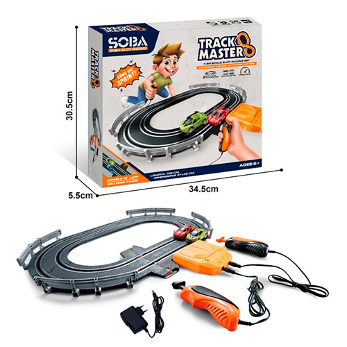 Трек, дистанція 126 см, від мережі 220V або на батарейці, у коробці 34,5х30,5х5,5 см