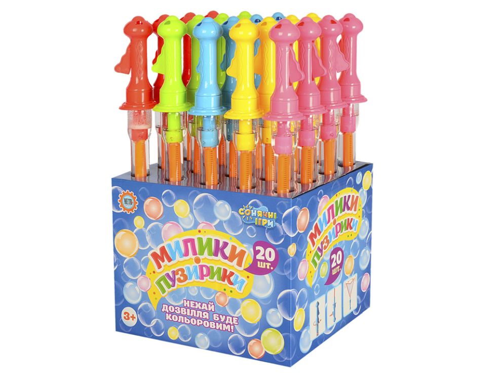 Мильні бульбашки «Меч» 40 см, в асортименті, 20 шт у дисплеї 25,5х40,5х20,5 см