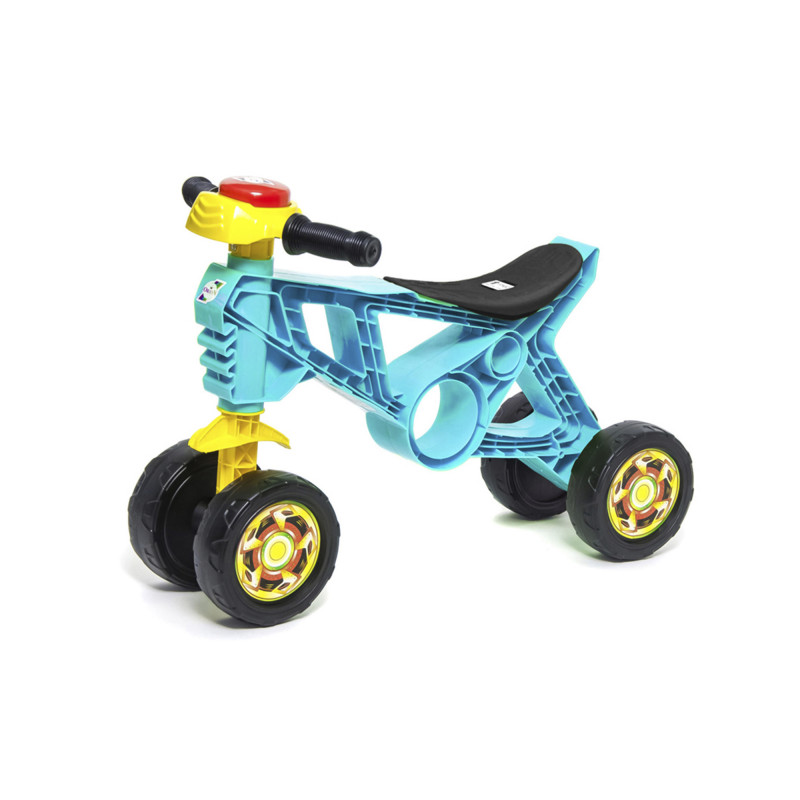 Мотоцикл-велобіг 4-колісний 57х28х38 см бірюзовий з максимальним навантаженням до 20 кг, ТМ Оріон