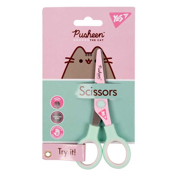 Ножиці «Pusheen» 13 см з принтом на лезі, ТМ YES