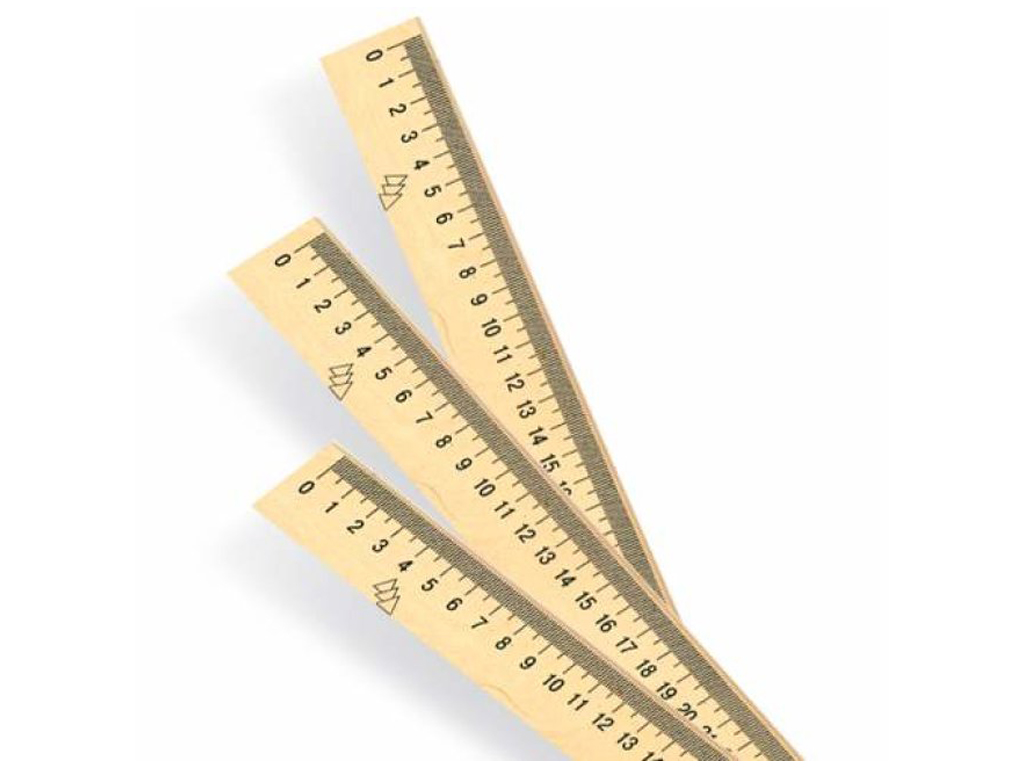 Лінійка 50 см, дерев'яна (шовкографія)