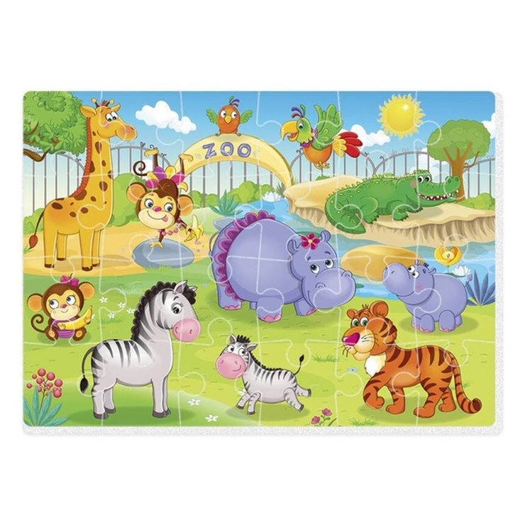 М'які пазли «Малюк зможе. Зоопарк» А4 на 24 елементи, ТМ Vladi Toys