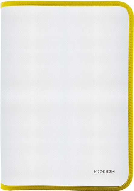 Папка-пенал В5 на блискавці з фактурою «тканина», жовта, ТМ Economix